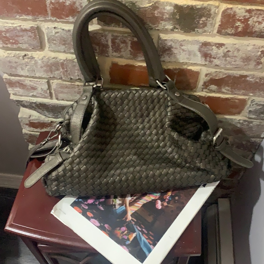 Olive green handbag